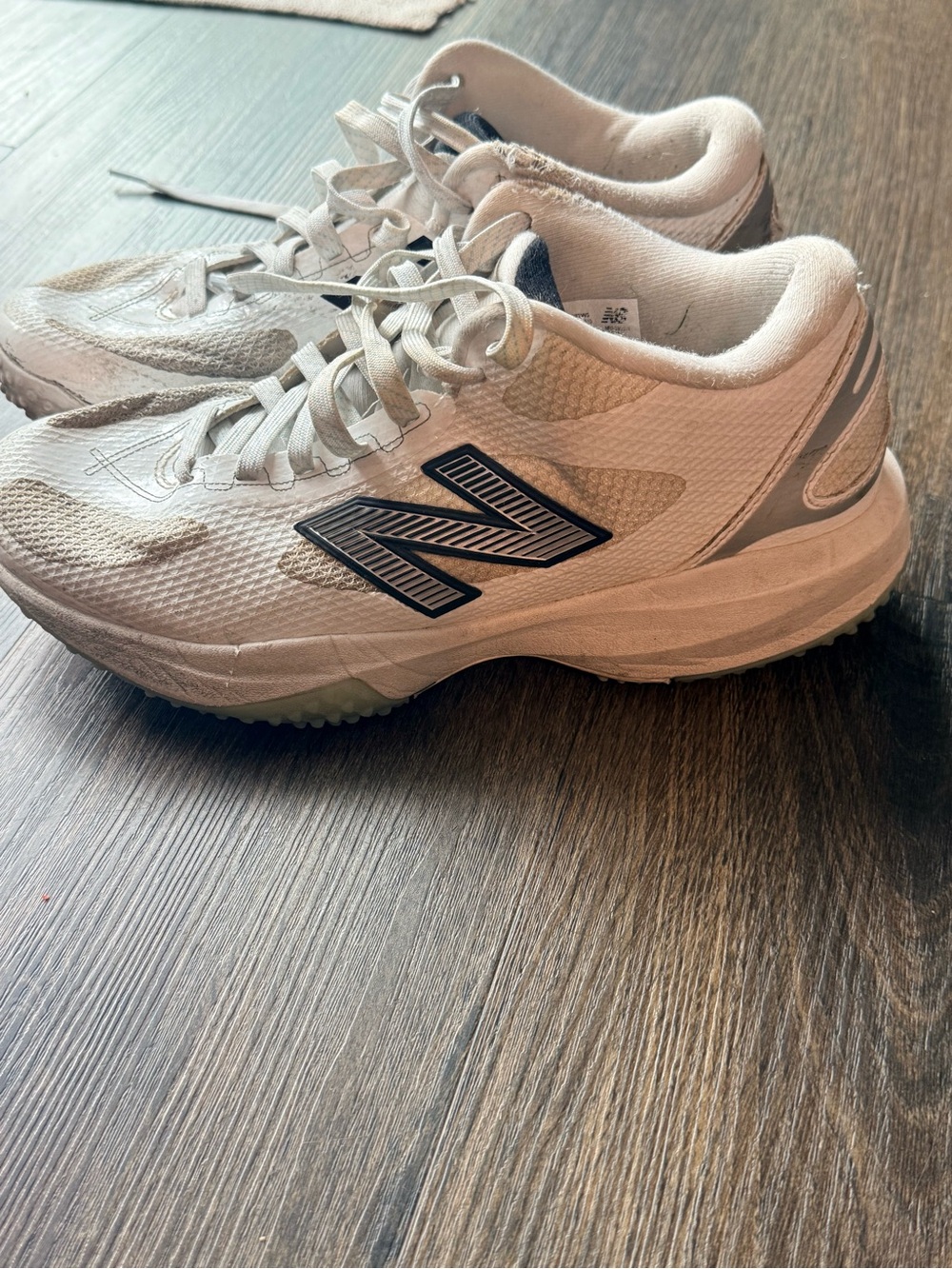 Men’s White Turf Shoes with Black Accent